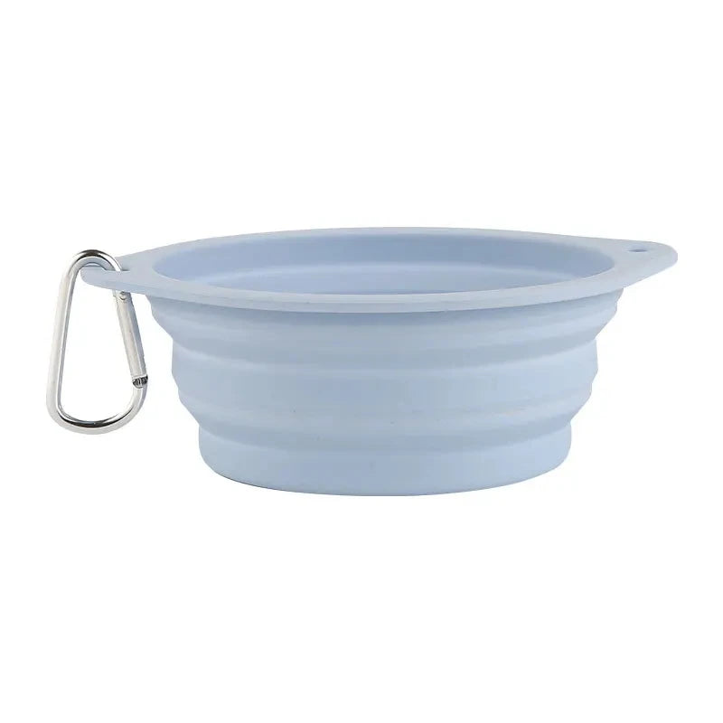Collapsible Silicone Pet Bowl – Portable Travel Food & Water Dish with Hook | Pawvalo