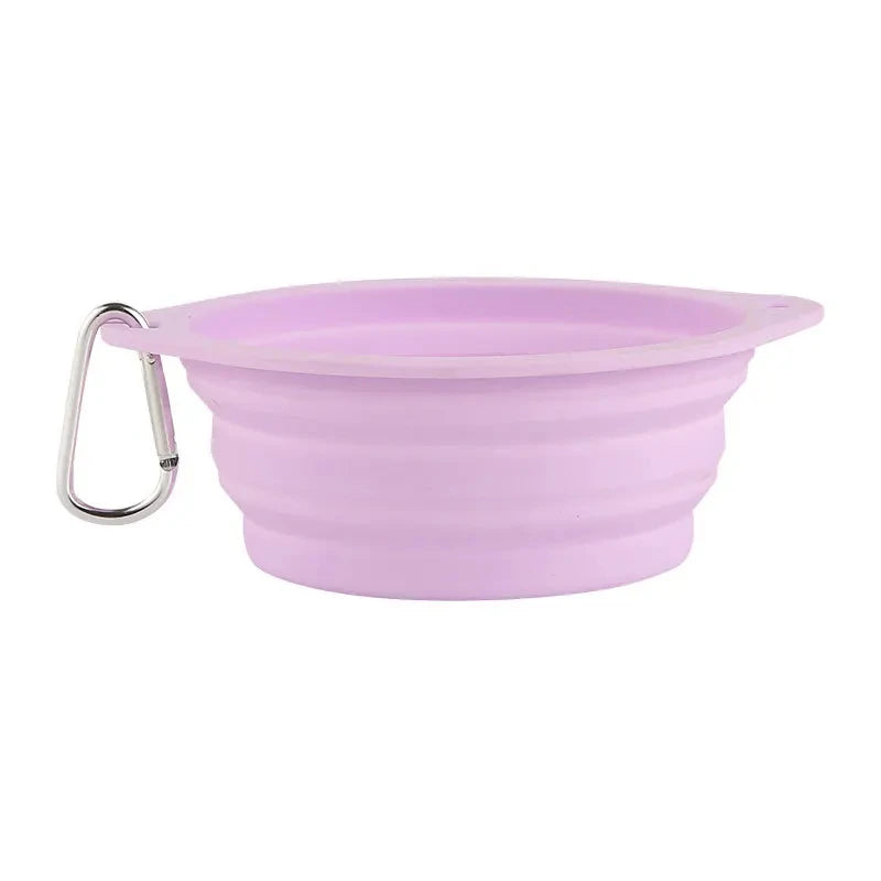 Collapsible Silicone Pet Bowl – Portable Travel Food & Water Dish with Hook | Pawvalo