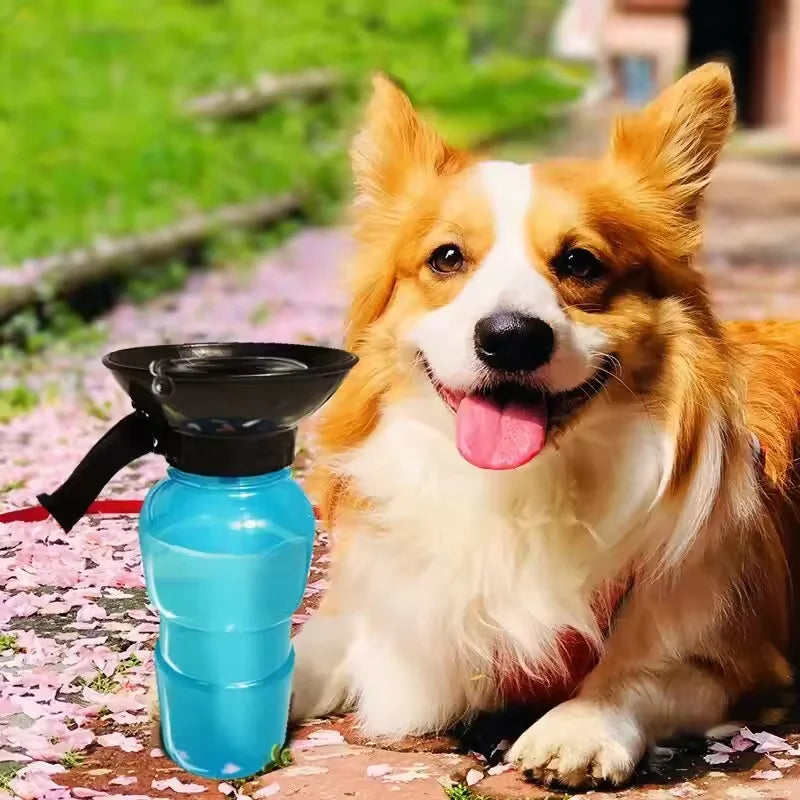 Portable Dog Water Bottle – 500ml Travel Pet Hydration Dispenser with Leak-Proof Design | Pawvalo