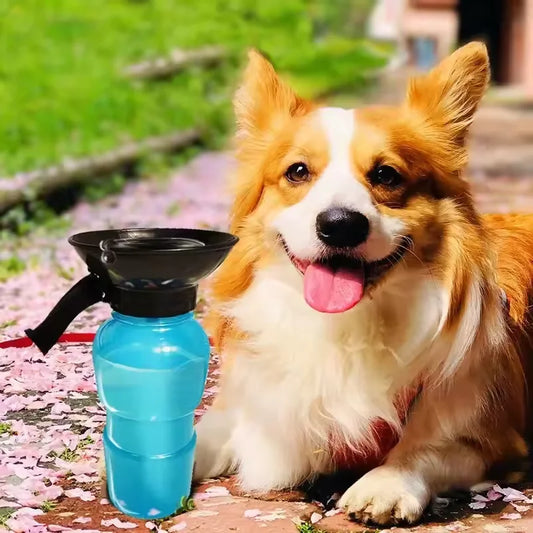 Portable Dog Water Bottle – 500ml Travel Pet Hydration Dispenser with Leak-Proof Design | Pawvalo