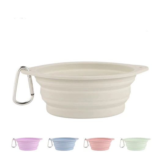 Collapsible Silicone Pet Bowl – Portable Travel Food & Water Dish with Hook | Pawvalo
